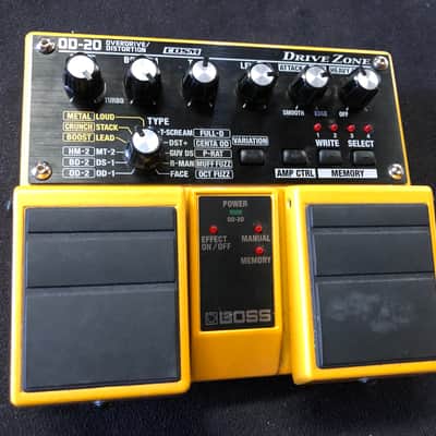 Double pédale Boss OD-20 Overdrive/Distortion Drive Zone avec boite et manuel image 2