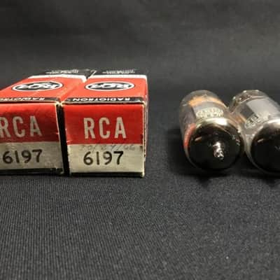 NOS PAIR RCA 6197 6CL6 Amplifier VINTAGE VACUUM TUBES USA Tested 8.7241-D image 4