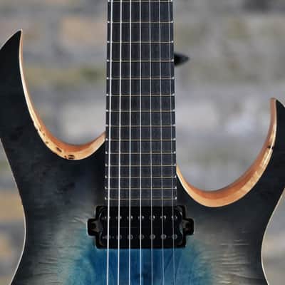 Mayones Duvell Elite 7, Schaller Hannes Bridge - Galaxy Blue Gloss image 6