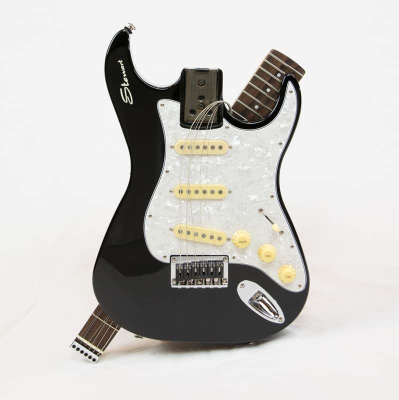 Stewart Stow-Away Travel Guitar - Gloss Black image 1
