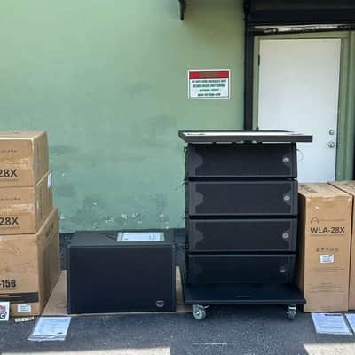 (4) Wharfedale Pro WLA-28x 2x8" Line Array W/ (1) WLA-15B SUB PKG (TrueHeartSound) image 2