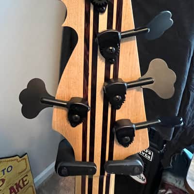 Ladny Guitars Custom Handbuilt P/MM 5 String Ash/spalted/maple/wenge P Bass 2022 Spalted Maple 1/“ top image 5