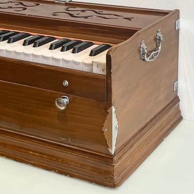 Kartar Music Store Harmonium Simple 2-Stop Wood Hand Pump Organ From Chawri Bazaar New Delhi India image 5