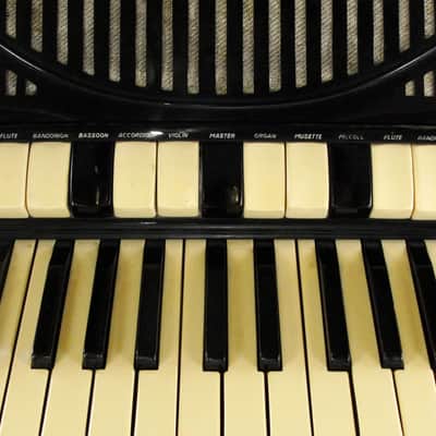 Dallape Supermaestro Accordion 15 Shifts c1960s Black image 2