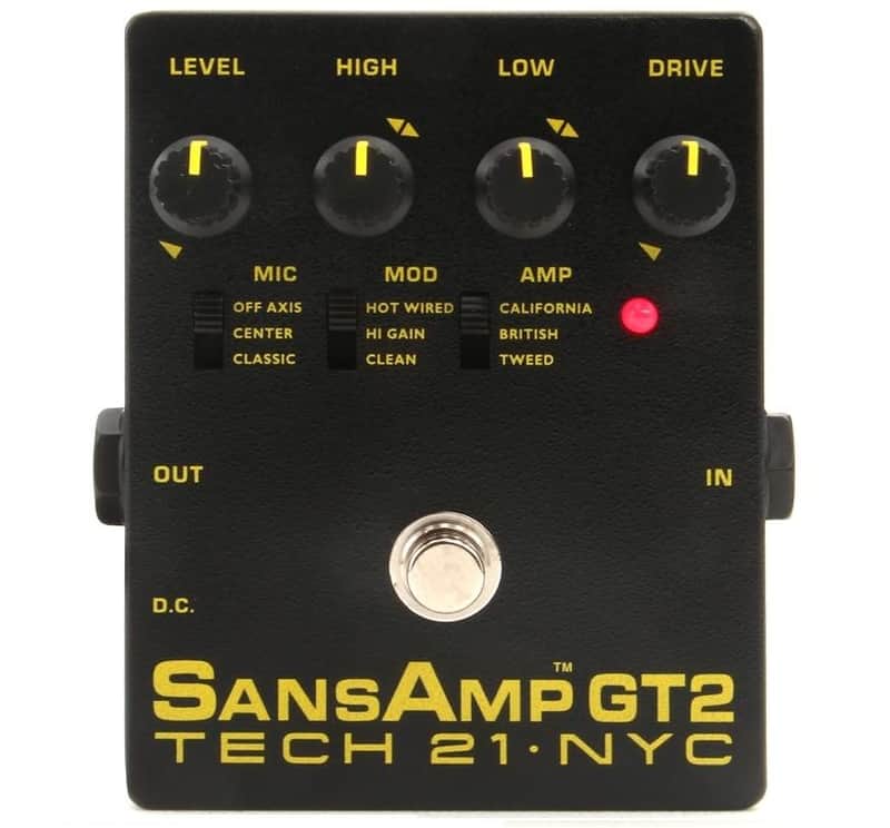 Tech 21 NYC Sansamp GT2 Preamp Stomp Box Record Direct 100% Analog Circuitry Tube Amp Emulator image 1