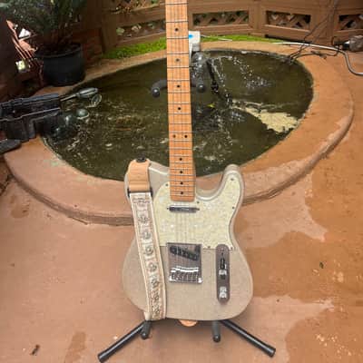 Partscaster Tele copy 1990’s - Silver/Gold Sparkle image 1