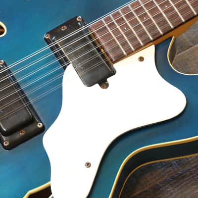 Vintage! 1967 Mosrite Celebrity XII 12-String Hollowbody Electric Guitar Blue + Case image 4
