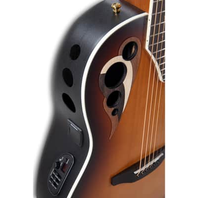 Ovation Celebrity Deluxe Acoustic Electric Guitar - Vintage Suburst Satin image 8