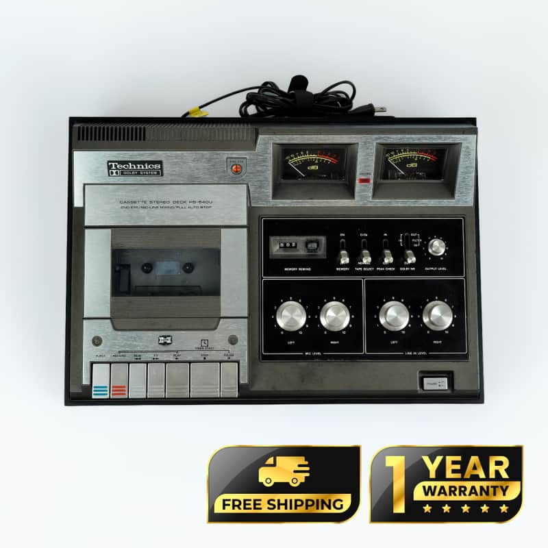 Technics RS-640U - Vintage Stereo Cassette Deck – Dolby B – Restored – 1-Year Warranty