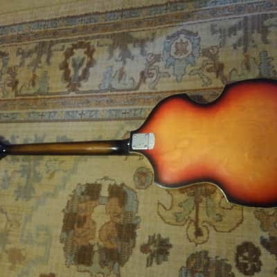 Teisco, Apollo, Hofner Violin Franken-Beatle Bass with Scroll Headstock image 4
