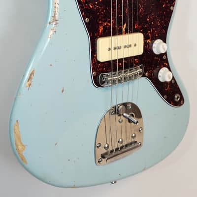 LsL Instruments Placerita, JM Style Offset Ash Body, 5A Maple Neck w/Rosewood FB, Sonic Blue, HSC image 8