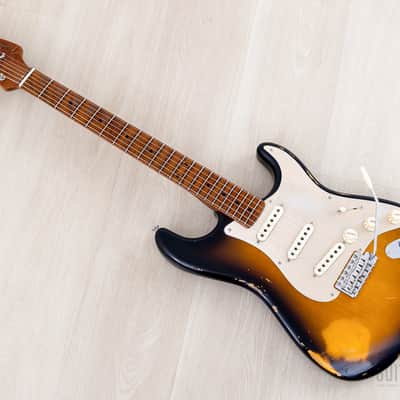 Fender Custom Shop 1956 Stratocaster Roasted Relic Faded Two-Tone Sunburst w/ Gold Guard, Fat '60s Pickups image 9