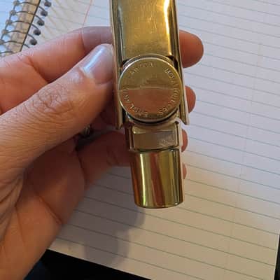 Vintage Lawton 6*B Gold Plated Alto Saxophone Mouthpiece – Original Cap & Ligature image 8