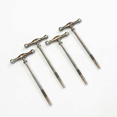 Slingerland 50's Radio King Bass Drum Tension T-Rods 4-1/4" Nickel - (4 pack)