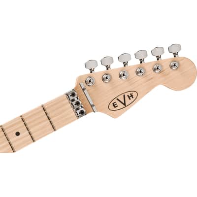 EVH Striped Series Circles Electric Guitar, White and Black image 4