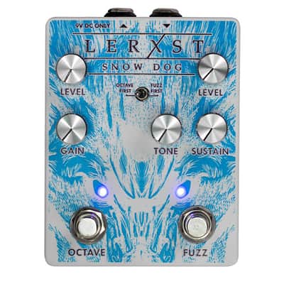 Lerxst Snow Dog Limited Edition Alex Lifeson Signature Octave Fuzz Pedal w/ Hand-Signed Backstage Laminate image 1