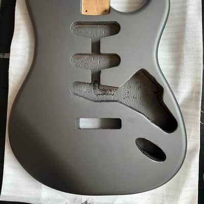 Matte Grey Guitar SSS Stratocaster Strat Style Body image 1