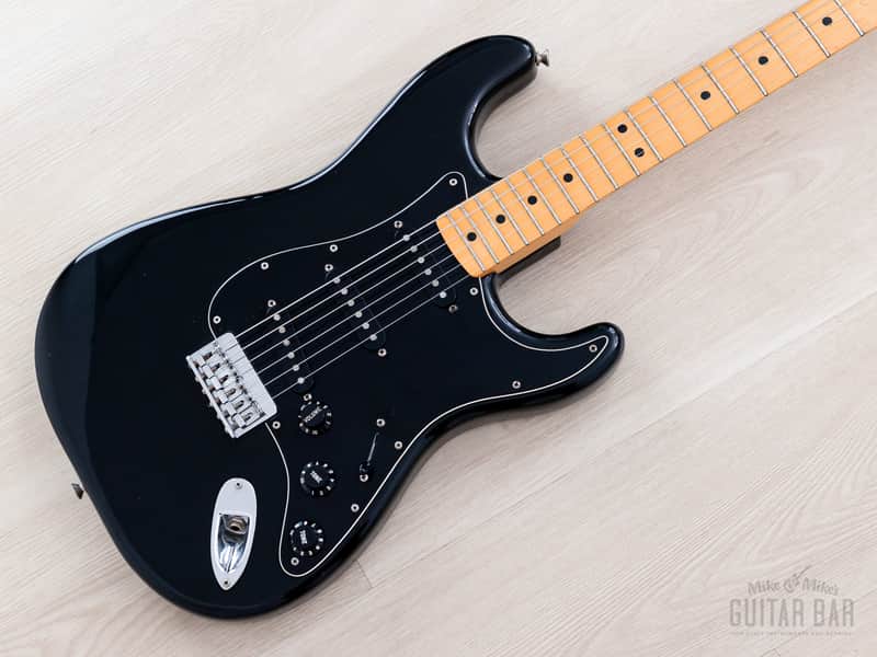 1979 Fender Stratocaster Hardtail Vintage Electric Guitar Black w/ Case image 1
