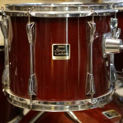 Yamaha 1990s Stage Custom Drum Set - Cranberry Red Lacquer - 8"/10"/12"/14"/22"/6.5x14" image 3