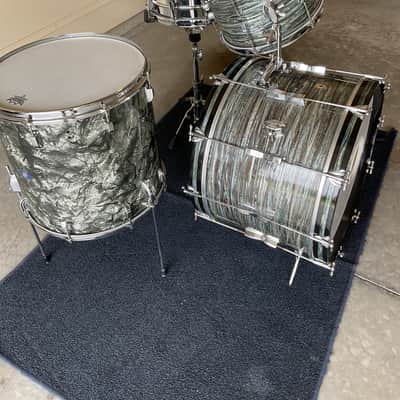 Ludwig Deluxe Club Date Drums 1963 - Blue Oyster Pearl image 6
