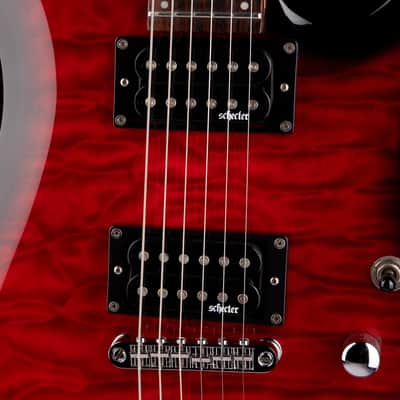 Used Schecter C-6 Plus Cherry Burst Electric Guitar No Can No Bag image 4