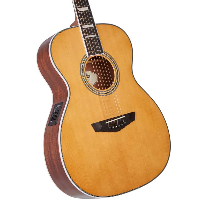 D'Angelico Premier Series Tammany Orchestra Acoustic-Electric Guitar Vintage Natural image 1