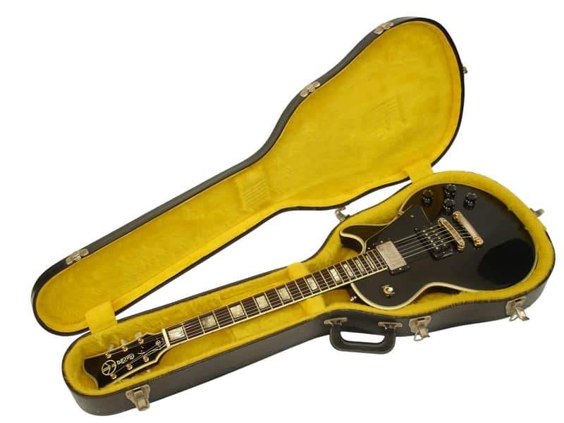 Vintage Electra SLM LP Electric Guitar, Rosewood Fingerboard, Black w/ Case image 1