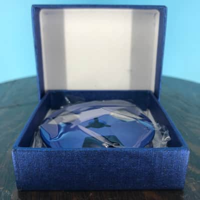 Burlington Recording 1/4" x 2.5" Heavy Duty BLUE Trident Metal Reel in Blue Box -3 Windage Holes image 2