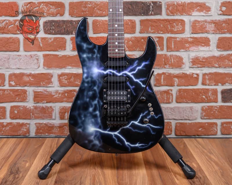 B.C. Rich ST-3 Lightning Bolt Graphic 1988 w/Hard Shell Case image 1