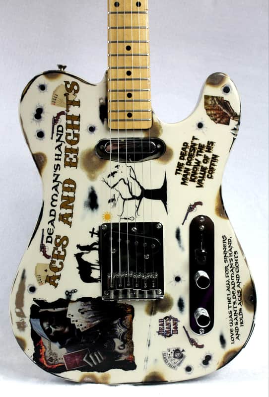 Custom Painted and Upgraded Fender Squier Telecaster Affinity Series - Custom Aged and Worn With Graphics image 1