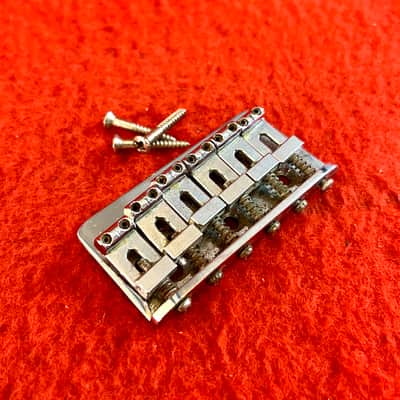 Fender Hardtail Stratocaster telecaster deluxe bridge c 1975 - Chrome original vintage USA thinline image 1