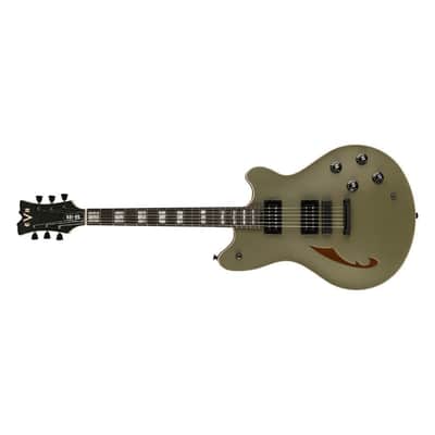 EVH SA-126 6-String Right-Handed Special Electric Guitar with 12 to 16-Inch Compound Ebony Fingerboard, 22 Jumbo Frets, and Triple Block Inlays (Matte Army Drab Black Ebony) image 6