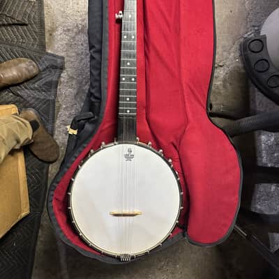 Vintage 1980s Wildwood Open Back Minstrel Banjo Natural Finish image 1