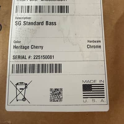 Gibson SG Standard Bass Guitar Short Scale Heritage Cherry New Unplayed Auth Dlr 7lb 6oz #081 image 25