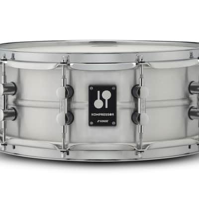 Sonor 14x5.75" Kompressor Snare Drum Polished Aluminum Finish 2mm Aluminum Shell NEW  WorldShip Authorized Dealer image 1