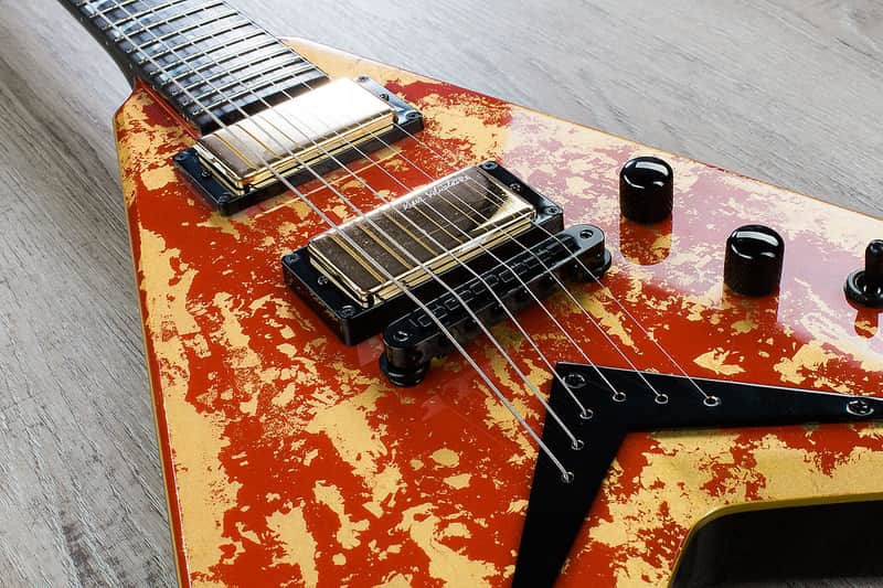 Dean Dave Mustaine VMNT Holy Grail with Chalice Red w/ Gold Leaf image 1