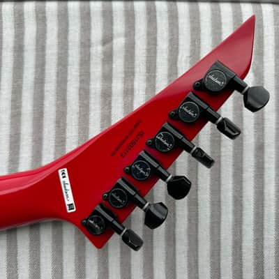 Jackson Pro Series Phil Demmel Signature Demmelition Pro King V, NOS condition, NECK-THRU construction, Floyd Rose Tremolo, Active EMG pickups, RED with BLACK BEVELS, with OEM Jackson FLYING V Hardshell Case, original accessories image 17