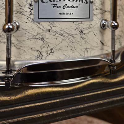 CZ Customs Snare Drum - White Shatter  14x6.5" image 8