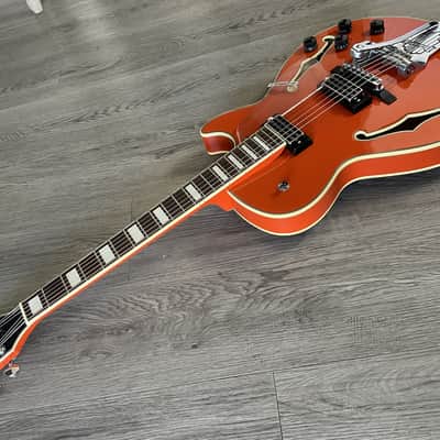 Ibanez AGR63 Hollow Body Electric guitar w/ Bigsby, Vibramate & Gigbag - Gretsch Orange - Gibson wiring harness UPGRADE image 22