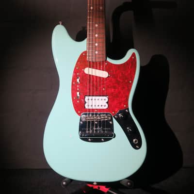 Fender Mustang 1997 MG69 Sonic Blue Kurt Cobain Seymour Duncan Guitar image 2