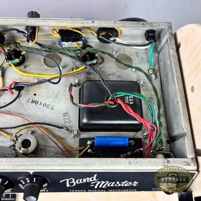 Vintage 1967 Fender Bandmaster AB763 Tube Guitar Amp Head & 2x12" Piggyback Cabinet image 20