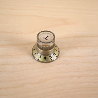 1960's Univox Teisco Guyatone Conrad - Single Gold Tone Guitar Knob image 3