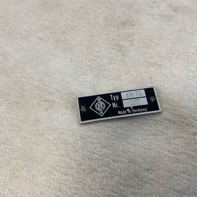 Neumann KM 74 # 334 nameplate … image 5