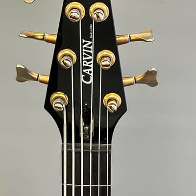 Carvin LB-76F Fretless Six String Bass LB76 - Piano Black image 3