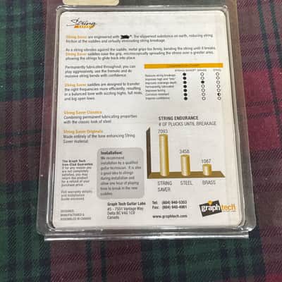 Graph Tech String Saver Classics Strat & Tele Saddles - Black image 2