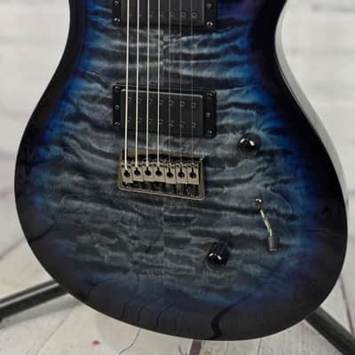 Paul Reed Smith PRS SE Mark Holcomb SVN 7 String Electric Guitar Holcomb Blue Burst image 3