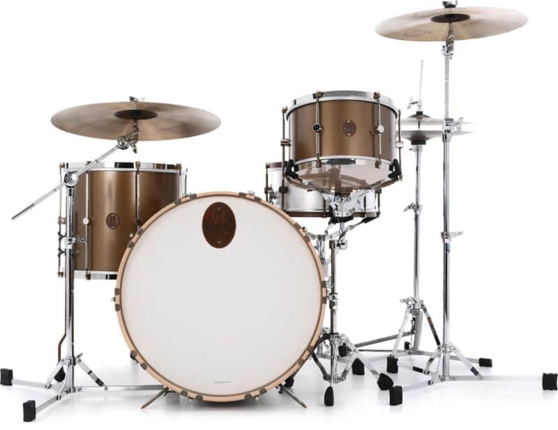 A&F Drum Company Maple Club 3-piece Shell Pack - Deco Gold with Nickel Hardware (AF322DGNd1) image 1
