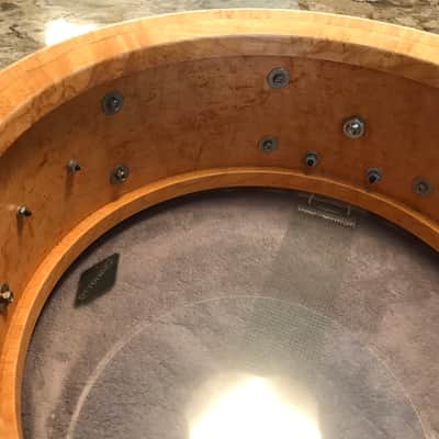 2012 Signed Craviotto 13 X 6 BIRDSEYE MAPLE W/Inlay image 7