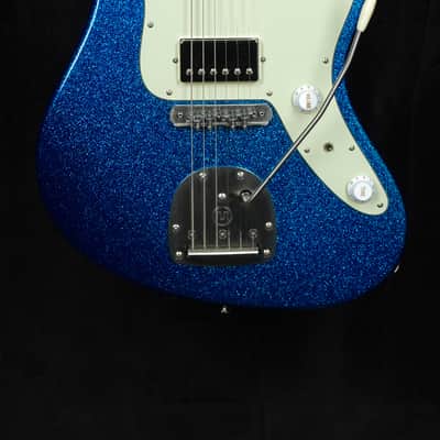 Suhr Custom Classic JM in Blue Sparkle with Mastery Bridge and Vibrato image 1