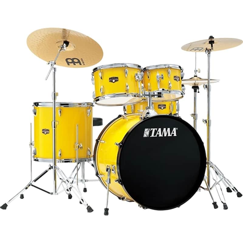 Tama IE52C-ELY Imperialstar 10/12/16/22/5x14" 5pc Drum Set with Meinl HCS Cymbals and Hardware 2025 - Present - Electric Yellow image 1